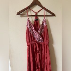Boho maxi dress w/ slit